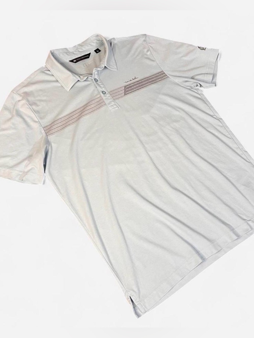 Travis Mathew Mens Polo Shirt Size Large Blue Mens Golf‎ Short Sleeve